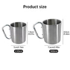 Outdoor mountaineering button, water cup, trip, camping, portable button, 201 stainless steel material