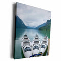 3dRose Chilkoot Lake, Kayaks at the Dock Haines, Alaska. - Museum Grade Canvas Wrap (cw_229502)