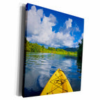3dRose Kayak on the tranquil Hanalei River, Island of Kauai,... - Museum Grade Canvas Wrap (cw_331265)