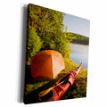 3dRose Kayak, camp tent, Mollidgewock SP, Errol NH - US30... - Museum Grade Canvas Wrap (cw_92388)