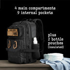 JUG 30L Dad Diaper Bag Backpack - Black