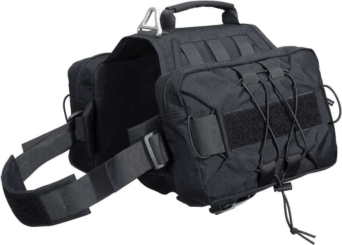 Dog Backpack Tactical Saddle Bag 900D Nylon Hiking Camping Pack Large Dogs