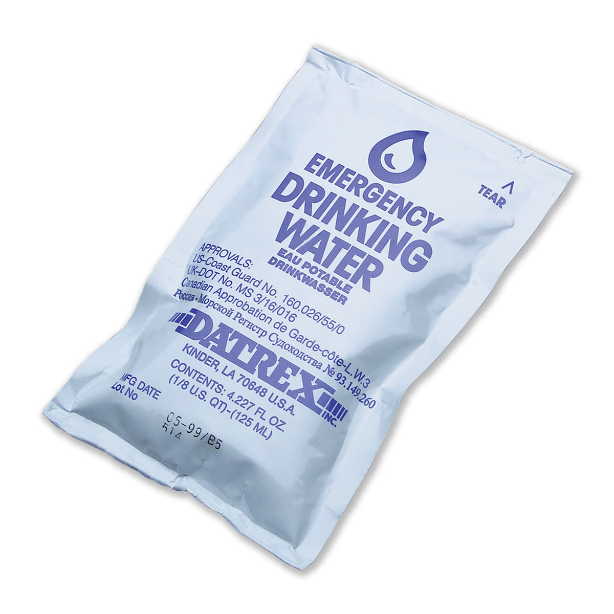 Six Pack of Water Pouches - Long Shelf Life