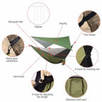 Camping Hammock Mosquito Net and Hammock Canopy Portable Nylon Hammock