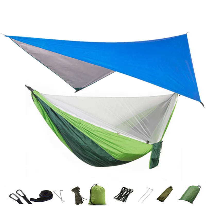 Camping Hammock Mosquito Net and Hammock Canopy Portable Nylon Hammock