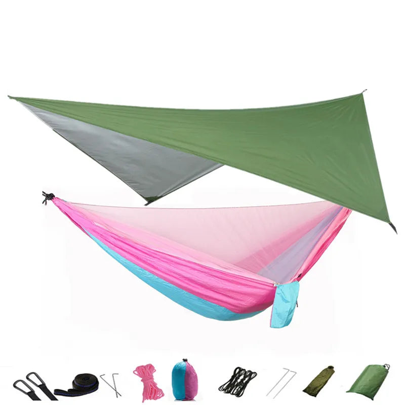 Camping Hammock Mosquito Net and Hammock Canopy Portable Nylon Hammock