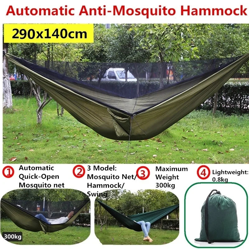Camping Hammock Mosquito Net and Hammock Canopy Portable Nylon Hammock