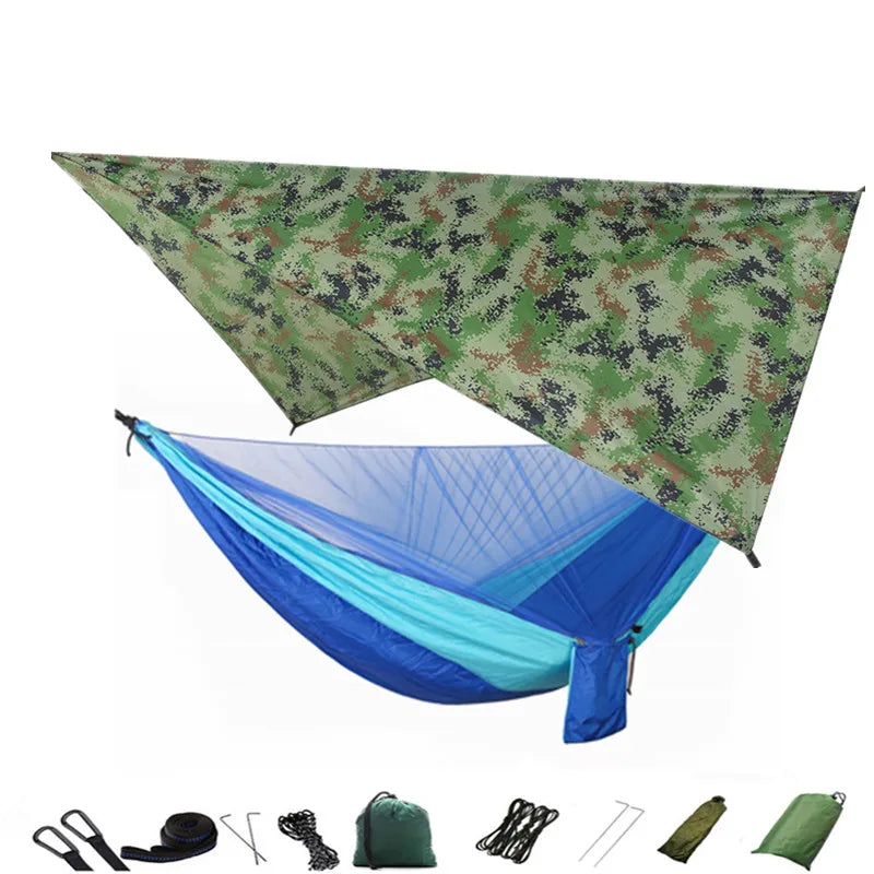 Camping Hammock Mosquito Net and Hammock Canopy Portable Nylon Hammock