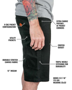 Havok Shorts 12" - Black