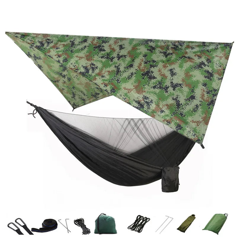 Camping Hammock Mosquito Net and Hammock Canopy Portable Nylon Hammock