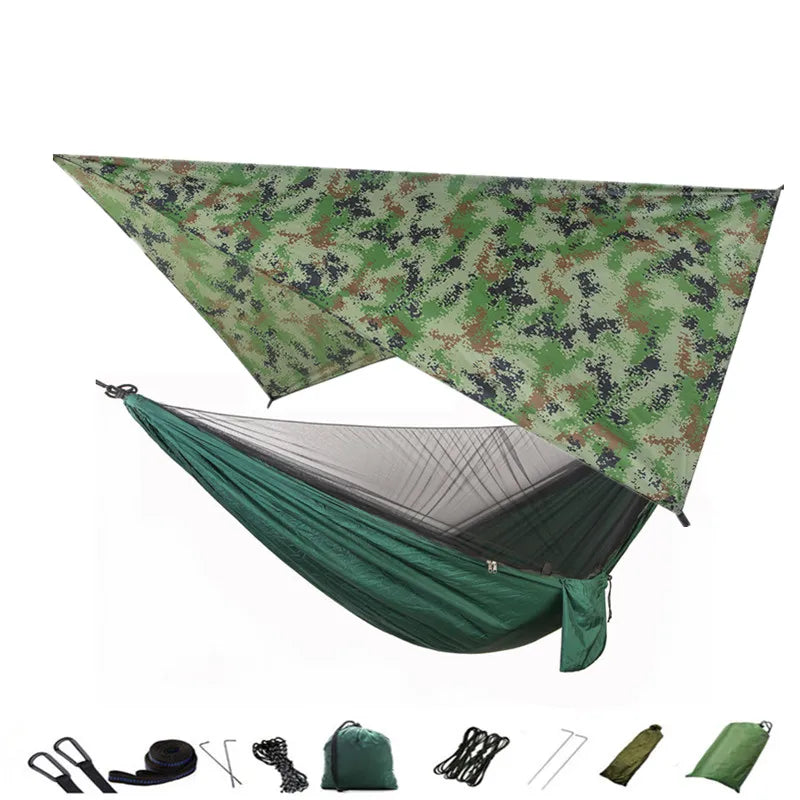 Camping Hammock Mosquito Net and Hammock Canopy Portable Nylon Hammock