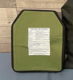Pair of 10x12 Level IV Ceramic PE Plates Ballistic FRONT AND BACK (SIZE SMALL to LARGE) Curved with Shooters Cut