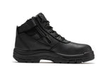 ROCKROOSTER Avalon Black 6 Inch Zip-sided Composite toe Leather Work Boots CP213BK