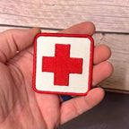 Med-Kit IFAK First-Aid Pouch ID Patch, 2.5x2.5" | Made in USA | VELCRO® Brand Hook Backing