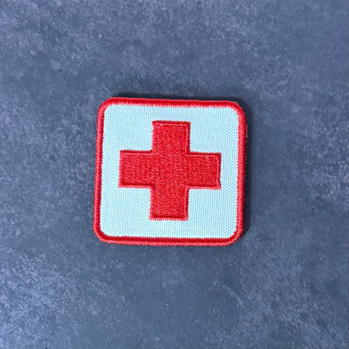 Med-Kit IFAK First-Aid Pouch ID Patch, 2.5x2.5" | Made in USA | VELCRO® Brand Hook Backing