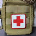 Med-Kit IFAK First-Aid Pouch ID Patch, 2.5x2.5" | Made in USA | VELCRO® Brand Hook Backing