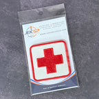 Med-Kit IFAK First-Aid Pouch ID Patch, 2.5x2.5" | Made in USA | VELCRO® Brand Hook Backing