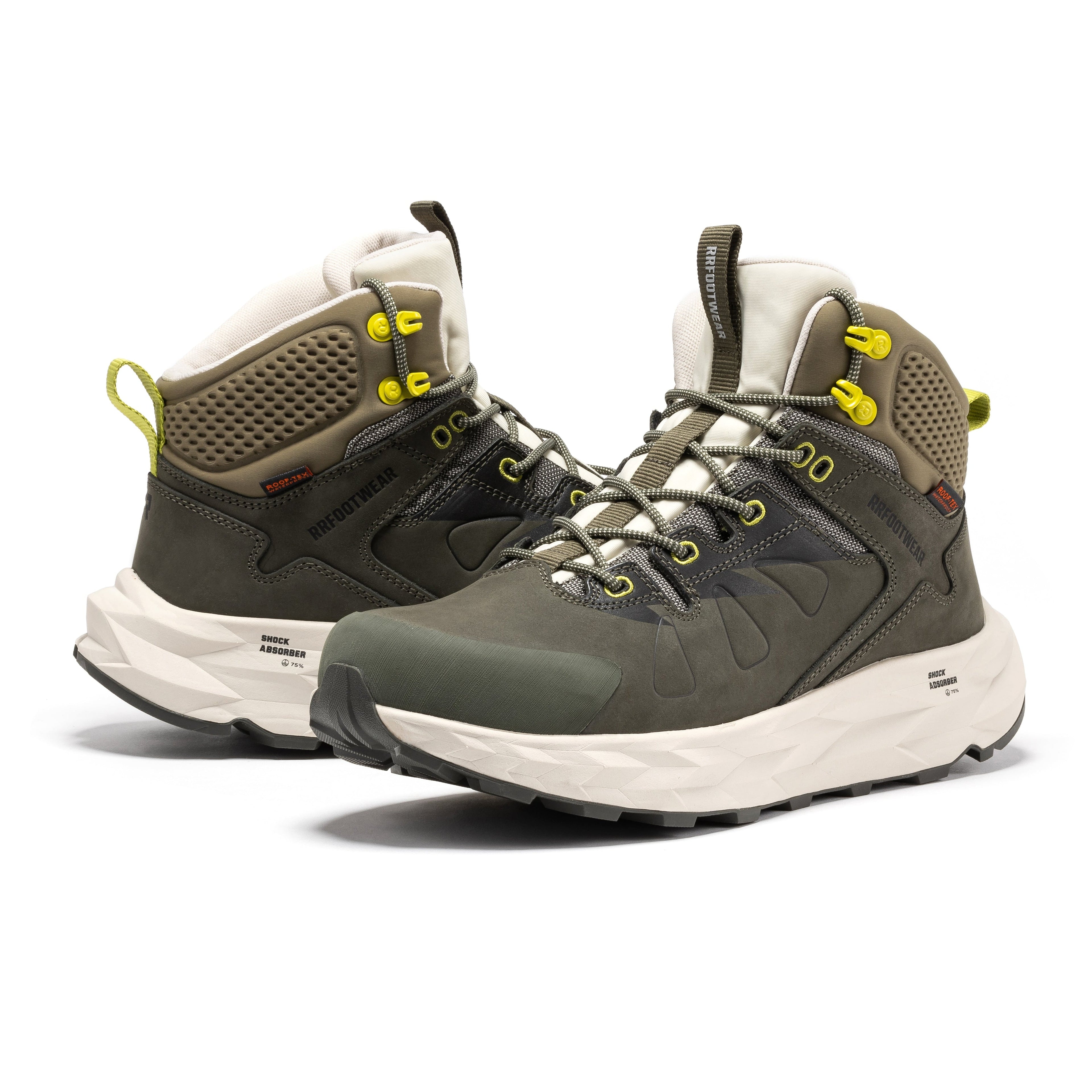 ROCKROOSTER Farmington Green 6 Inch Waterproof Hiking Boots with VIBRAM® Outsole  OC21033