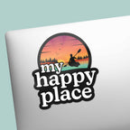 My Happy Place Kayaking Sticker