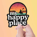 My Happy Place Kayaking Sticker