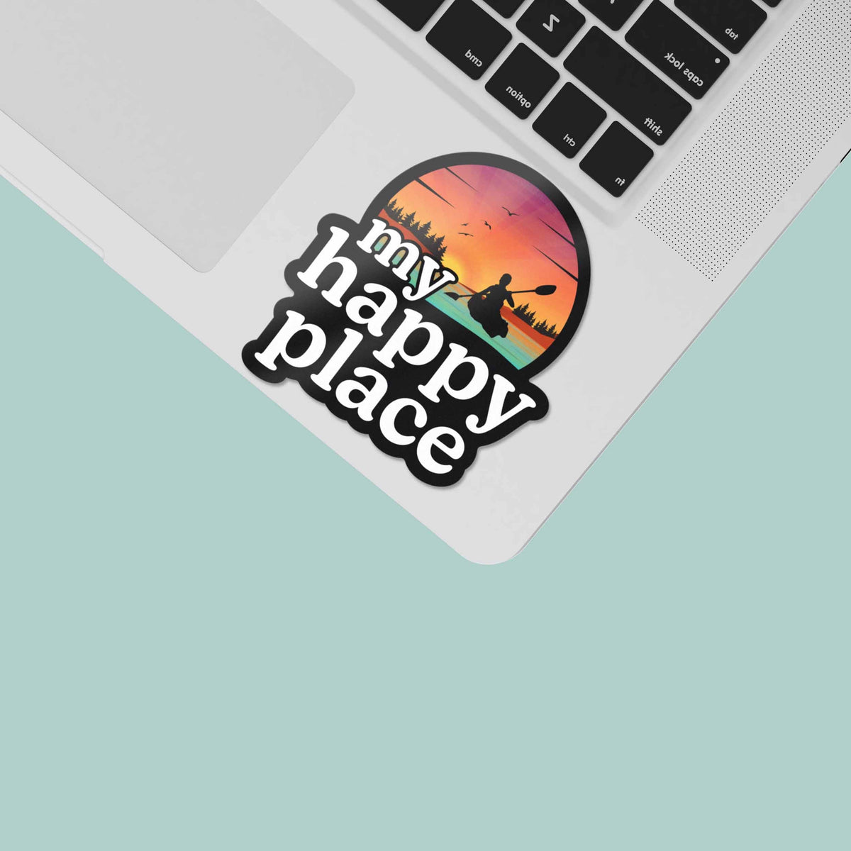 My Happy Place Kayaking Sticker