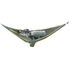 Portable and easy-to-setup small storage hammock for hiking, mountaineering, cycling, and camping — compact hammock for gear org