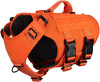 Tactical Dog Harness 6 Buckle No Pull MOLLE Vest Adjustable 3/4 Coverage