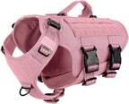 Tactical Dog Harness 6 Buckle No Pull MOLLE Vest Adjustable 3/4 Coverage