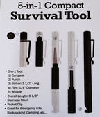 5 in 1 Survival Tool - Compact Tactical Pen