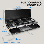 3-Burner Camping Stove for Outdoor Cooking & RV Use