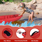 6 Feet Youth Kids Kayak with Bonus Paddle and Folding Backrest for Kid Over 5