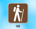 Hiking National Park Symbol Vinyl Sticker