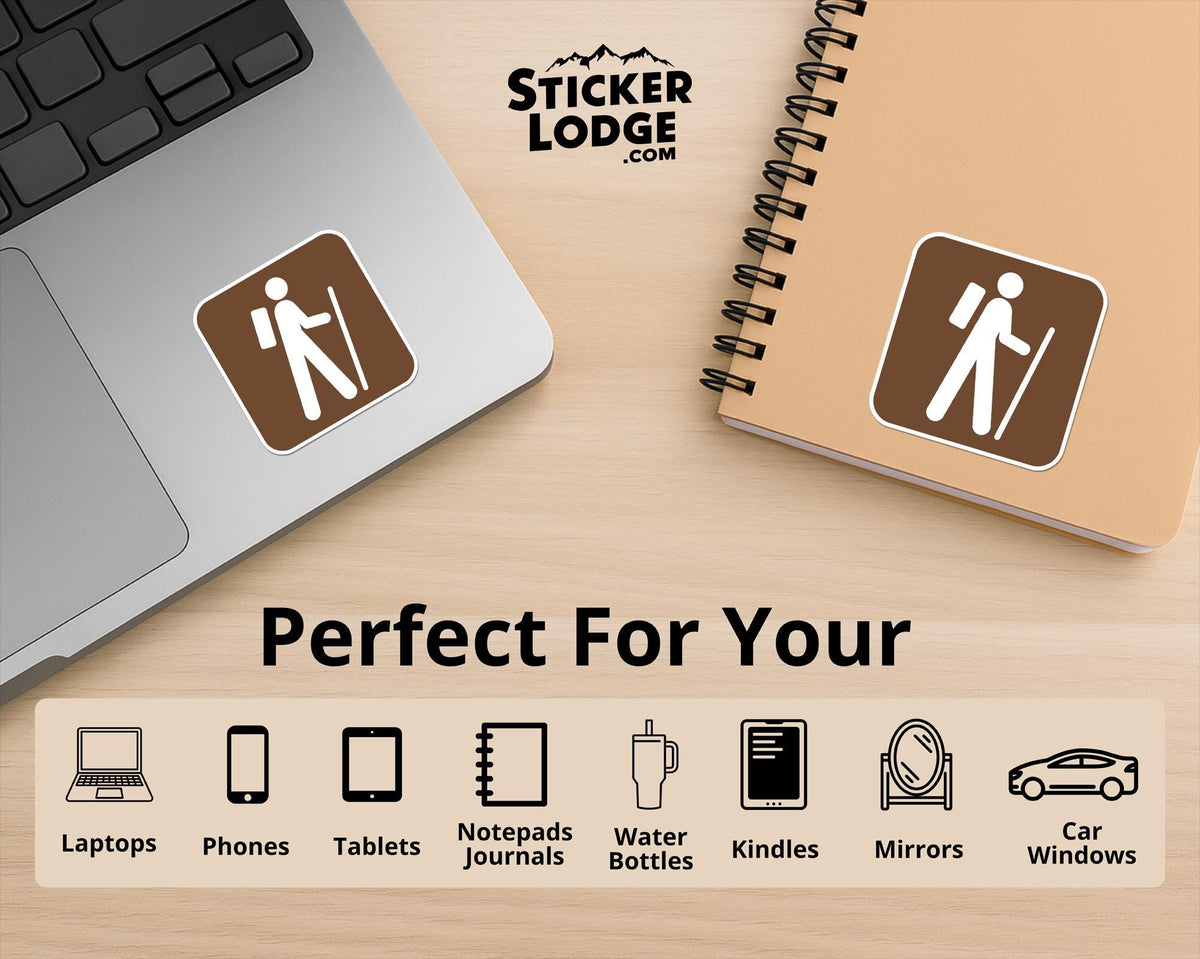 Hiking National Park Symbol Vinyl Sticker