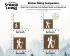 Hiking National Park Symbol Vinyl Sticker