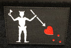 3” x 4” Blackbeard Flag Patch Glow in the Dark reflective