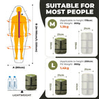 650 Fill Power Mummy Mixed Down Waterproof Sleeping Bag for Backpacking & Camping Hiking 23F