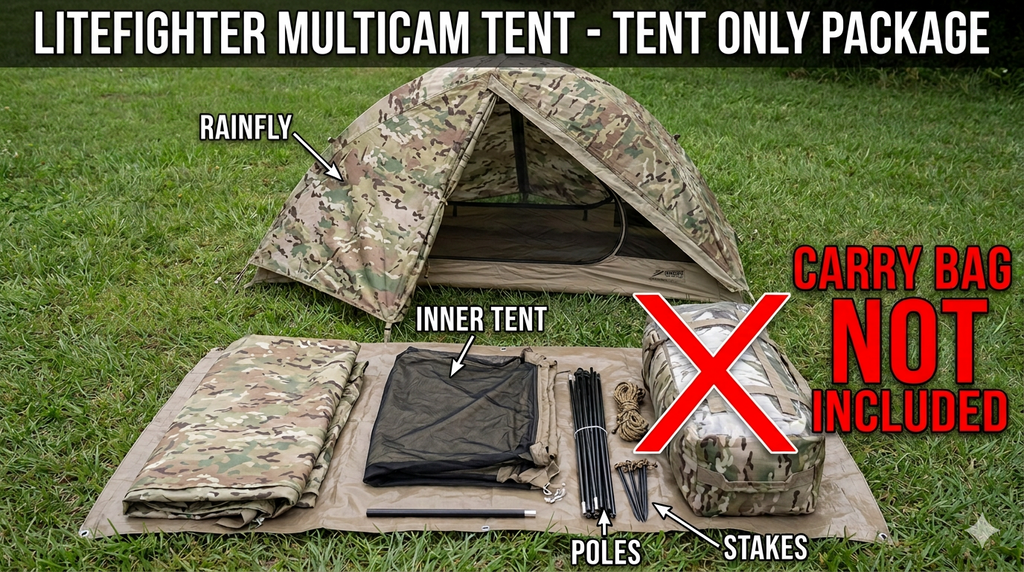 Litefighter 1 Multicam OCP Individual Shelter System Tent | Genuine USGI Issued