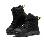 ROCKROOSTER Stowe Black 7 inch Composite Toe Leather Work Boots CP212BK
